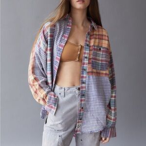 Urban Outfitters Patchwork Button Up